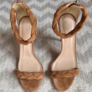 J Crew braided suede stiletto heeled sandal